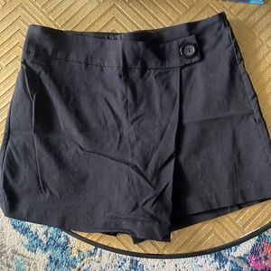 Black wrap skort